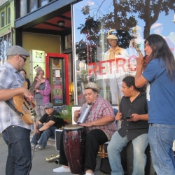 Open Store front jam session.